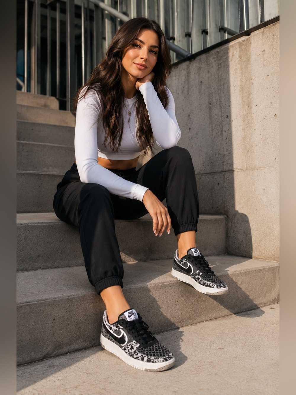 Nike Air Force 1 Low Crater Flyknit Next Nature Black Volt Sneakers Women’s 6.5